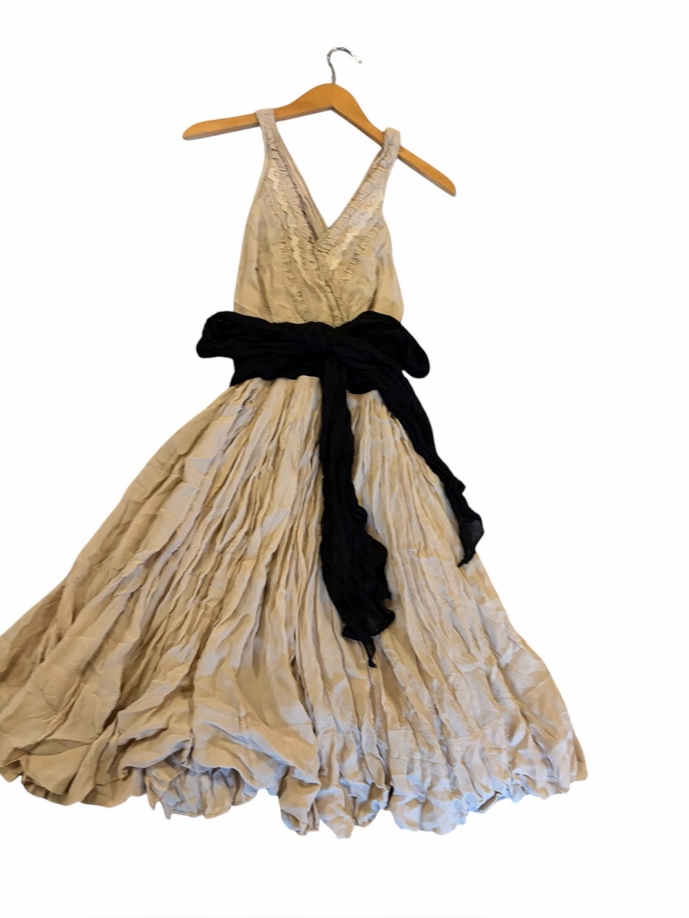 NEWPORT NEWS Coquette Girl Pleated Ruffle Bow Midi Dress